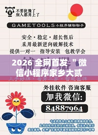 2026 全网首发 ＂微信小程序家乡大贰开挂器”详细辅助教程分享