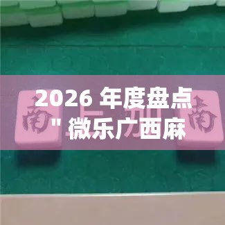 2026 年度盘点 ＂微乐广西麻将小程序开挂神器”(确实是有挂)知乎
