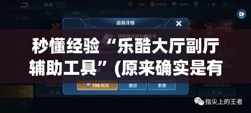 秒懂经验“乐酷大厅副厅辅助工具”(原来确实是有插件)