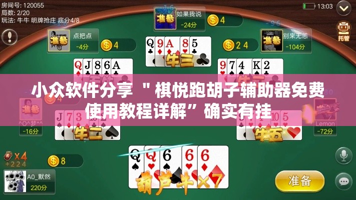 小众软件分享 ＂棋悦跑胡子辅助器免费使用教程详解	”确实有挂