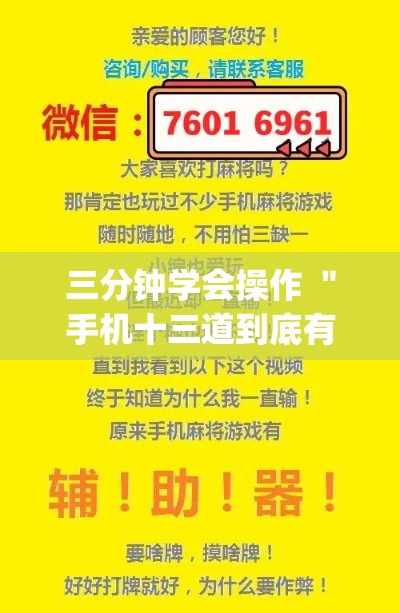 三分钟学会操作 ＂手机十三道到底有挂吗	”辅助挂下载”(最新开挂教程)