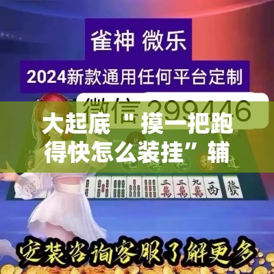 大起底 ＂摸一把跑得快怎么装挂”辅助挂下载