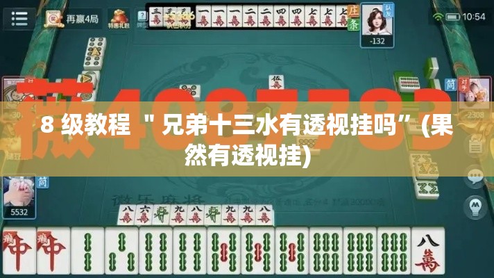 8 级教程 ＂兄弟十三水有透视挂吗”(果然有透视挂)