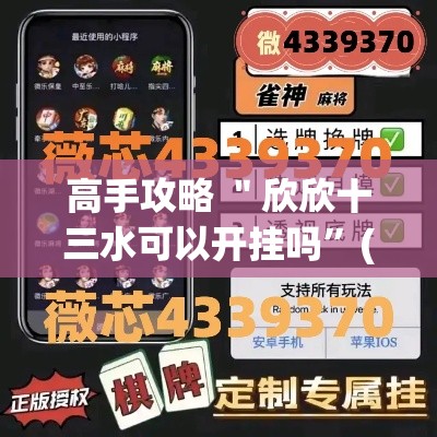 高手攻略 ＂欣欣十三水可以开挂吗”(详细透视教程)-知乎