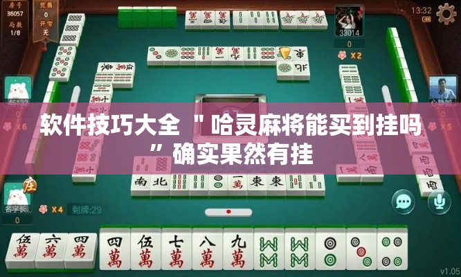 软件技巧大全 ＂哈灵麻将能买到挂吗”确实果然有挂