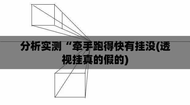 分析实测“牵手跑得快有挂没(透视挂真的假的)