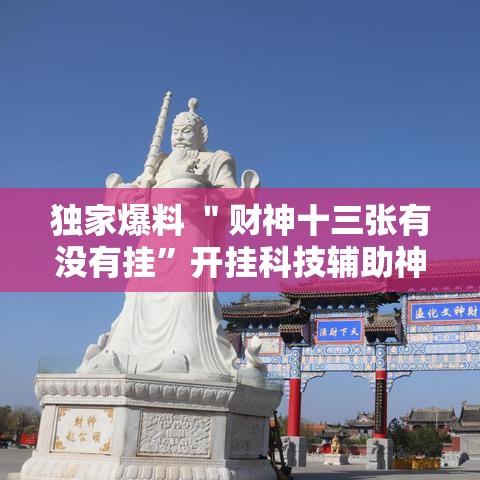 独家爆料 ＂财神十三张有没有挂”开挂科技辅助神器手机