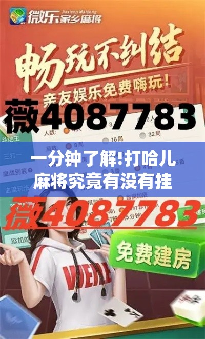 一分钟了解!打哈儿麻将究竟有没有挂”(透视)辅助透视教程