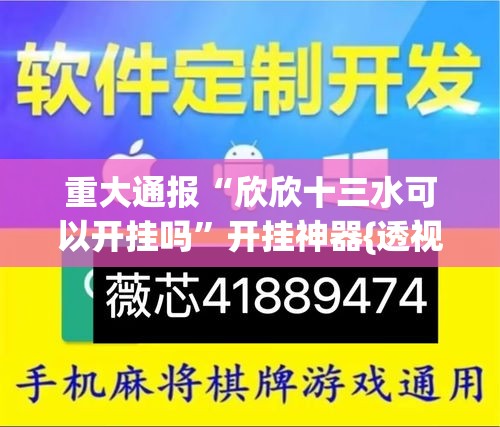 重大通报“欣欣十三水可以开挂吗”开挂神器{透视辅助}全揭秘