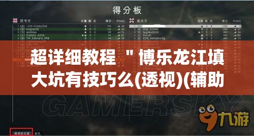 超详细教程 ＂博乐龙江填大坑有技巧么(透视)(辅助外挂+教程)