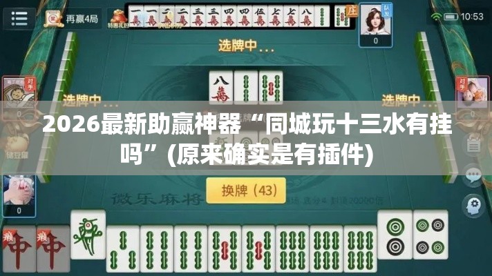 2026最新助赢神器“同城玩十三水有挂吗”(原来确实是有插件)