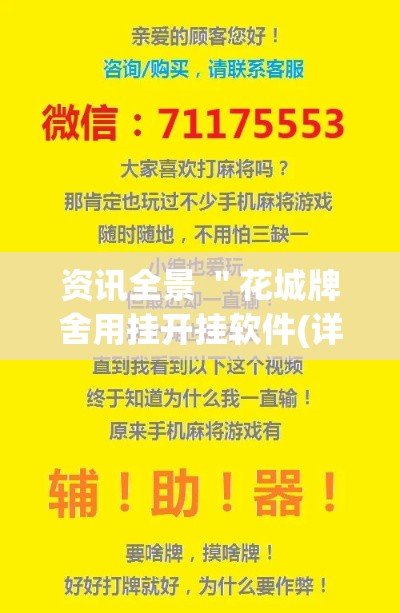 资讯全景 ＂花城牌舍用挂开挂软件(详细透视开挂教程)