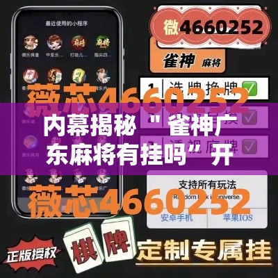 内幕揭秘 ＂雀神广东麻将有挂吗”开挂辅助教程