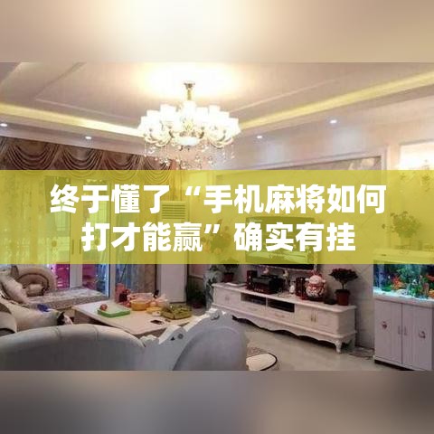 终于懂了“手机麻将如何打才能赢	”确实有挂