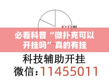 必看科普“微扑克可以开挂吗”真的有挂