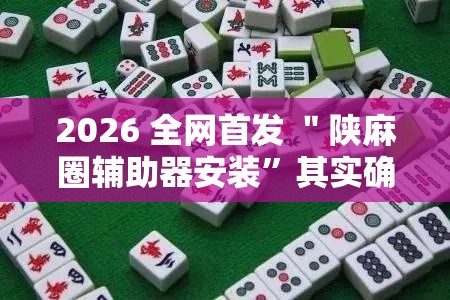 2026 全网首发 ＂陕麻圈辅助器安装”其实确实有挂
