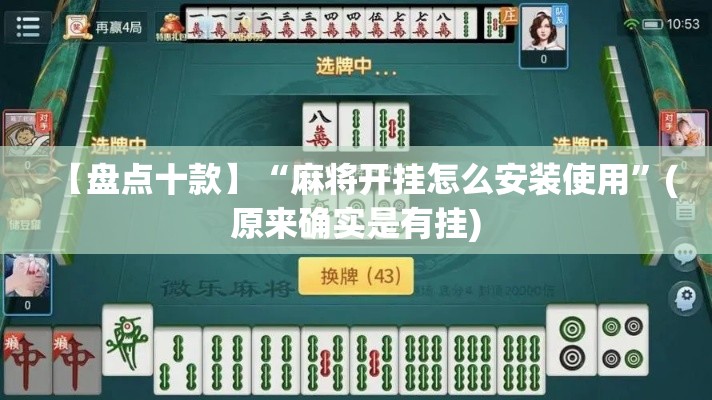 【盘点十款】“麻将开挂怎么安装使用”(原来确实是有挂)