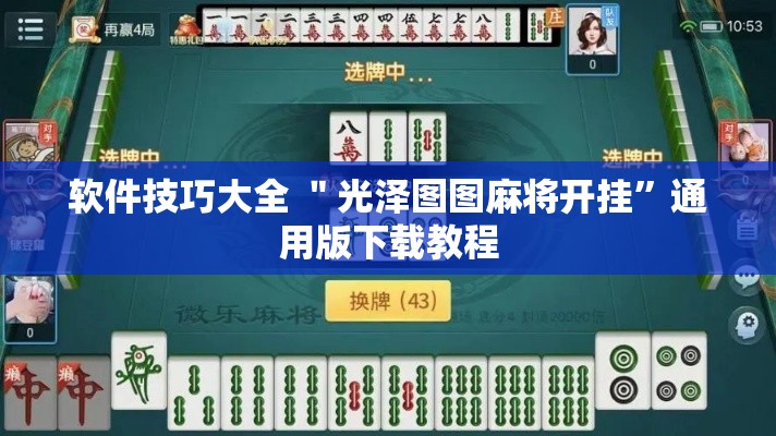 软件技巧大全 ＂光泽图图麻将开挂”通用版下载教程