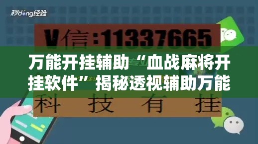 万能开挂辅助“血战麻将开挂软件”揭秘透视辅助万能挂