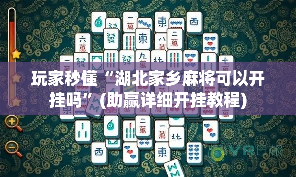 玩家秒懂“湖北家乡麻将可以开挂吗”(助赢详细开挂教程)