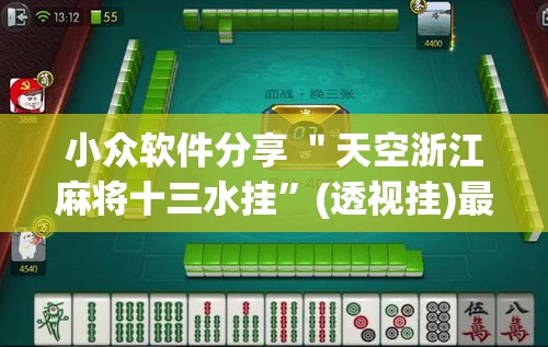 小众软件分享 ＂天空浙江麻将十三水挂”(透视挂)最新辅助详细教程