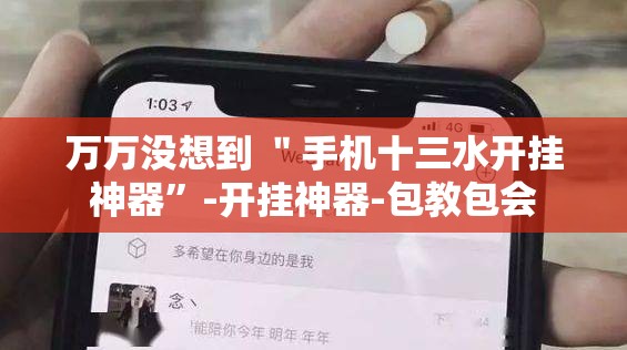 万万没想到 ＂手机十三水开挂神器”-开挂神器-包教包会