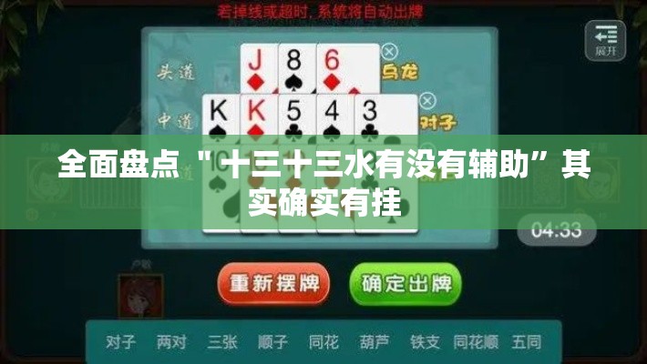 全面盘点 ＂十三十三水有没有辅助	”其实确实有挂