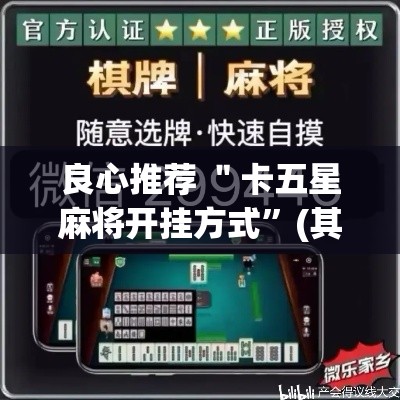 良心推荐 ＂卡五星麻将开挂方式”(其实是有挂)