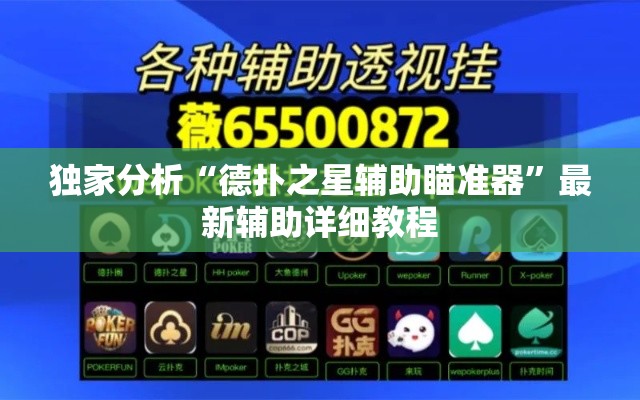 独家分析“德扑之星辅助瞄准器”最新辅助详细教程
