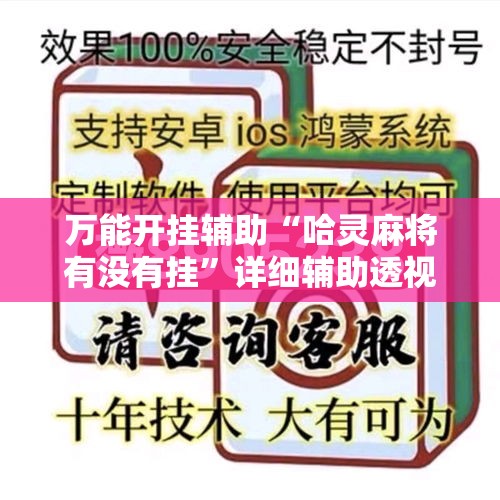 万能开挂辅助“哈灵麻将有没有挂	”详细辅助透视