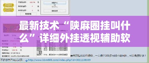 最新技术“陕麻圈挂叫什么”详细外挂透视辅助软件教程