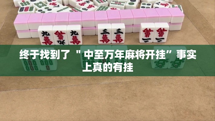 终于找到了 ＂中至万年麻将开挂	”事实上真的有挂