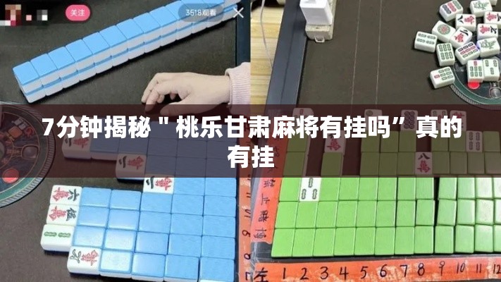 7分钟揭秘＂桃乐甘肃麻将有挂吗”真的有挂