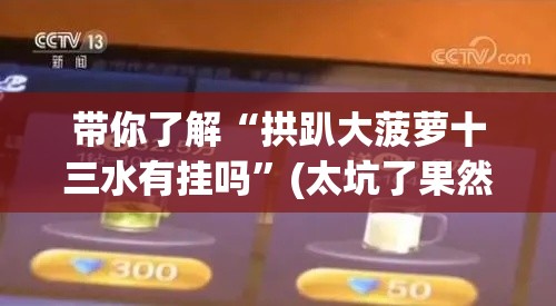 带你了解“拱趴大菠萝十三水有挂吗”(太坑了果然有挂)