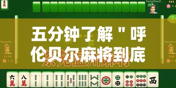 五分钟了解＂呼伦贝尔麻将到底有没有挂	”能不能开挂!
