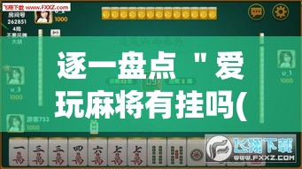 逐一盘点 ＂爱玩麻将有挂吗(真的有挂)