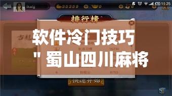 软件冷门技巧 ＂蜀山四川麻将万能开挂器”(确实有挂)