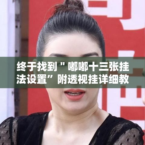 终于找到＂嘟嘟十三张挂法设置	”附透视挂详细教程