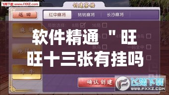 软件精通 ＂旺旺十三张有挂吗”作弊(透视)透视辅助