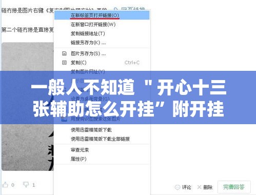 一般人不知道 ＂开心十三张辅助怎么开挂”附开挂脚本详细步骤