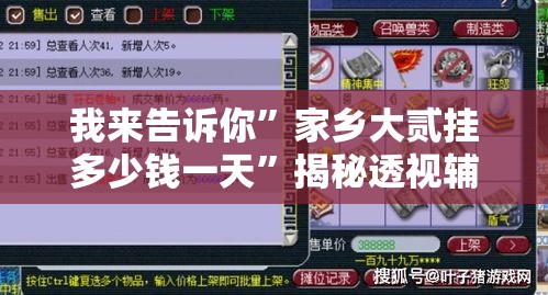 我来告诉你”家乡大贰挂多少钱一天”揭秘透视辅助万能挂