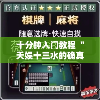 十分钟入门教程 ＂天娱十三水的确真的有辅助神器”揭秘透视辅助万能挂