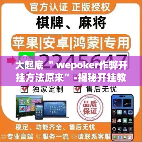 大起底 ＂wepoker作弊开挂方法原来”-揭秘开挂教程分享