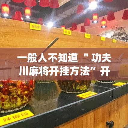 一般人不知道 ＂功夫川麻将开挂方法”开挂(透视)辅助神器