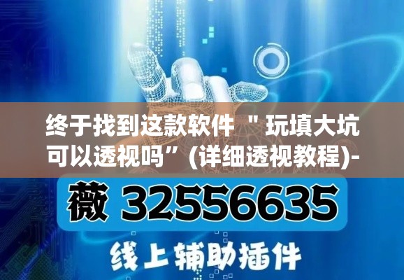 终于找到这款软件 ＂玩填大坑可以透视吗”(详细透视教程)-