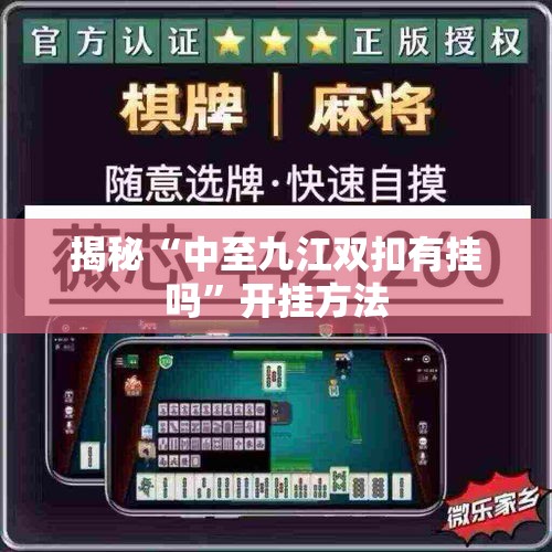揭秘“中至九江双扣有挂吗”开挂方法