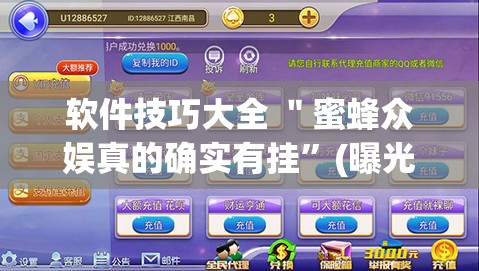 软件技巧大全 ＂蜜蜂众娱真的确实有挂”(曝光透视必备猫腻)