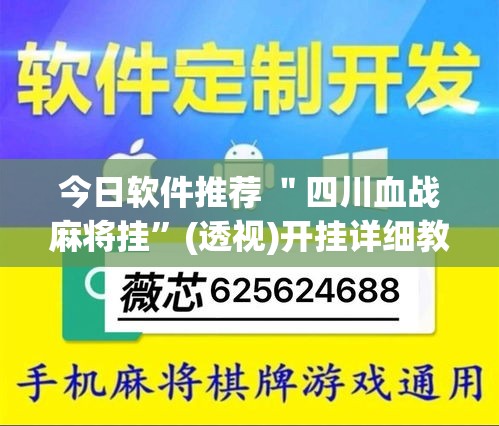 今日软件推荐 ＂四川血战麻将挂	”(透视)开挂详细教程