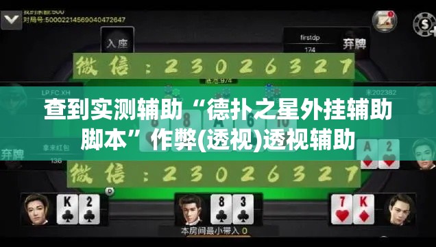 查到实测辅助“德扑之星外挂辅助脚本	”作弊(透视)透视辅助