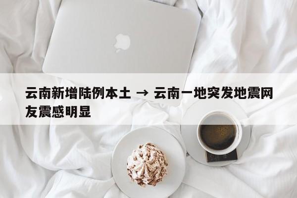 云南新增陆例本土 → 云南一地突发地震网友震感明显